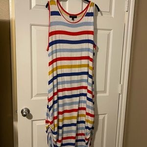 Lane Bryant Striped Sleeveless Maxi